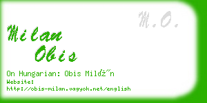 milan obis business card